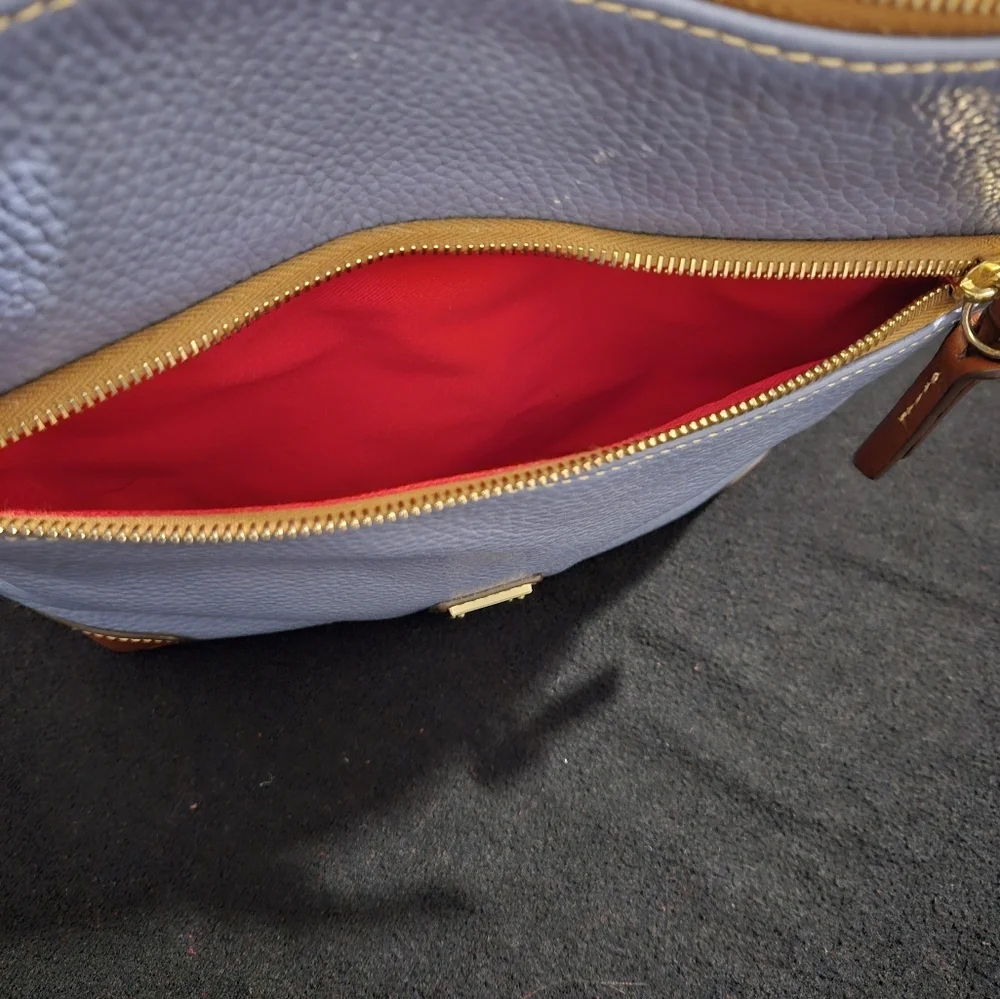 Dooney & Bourke Blue Pebble Leather Crossbody/Shoulder Bag